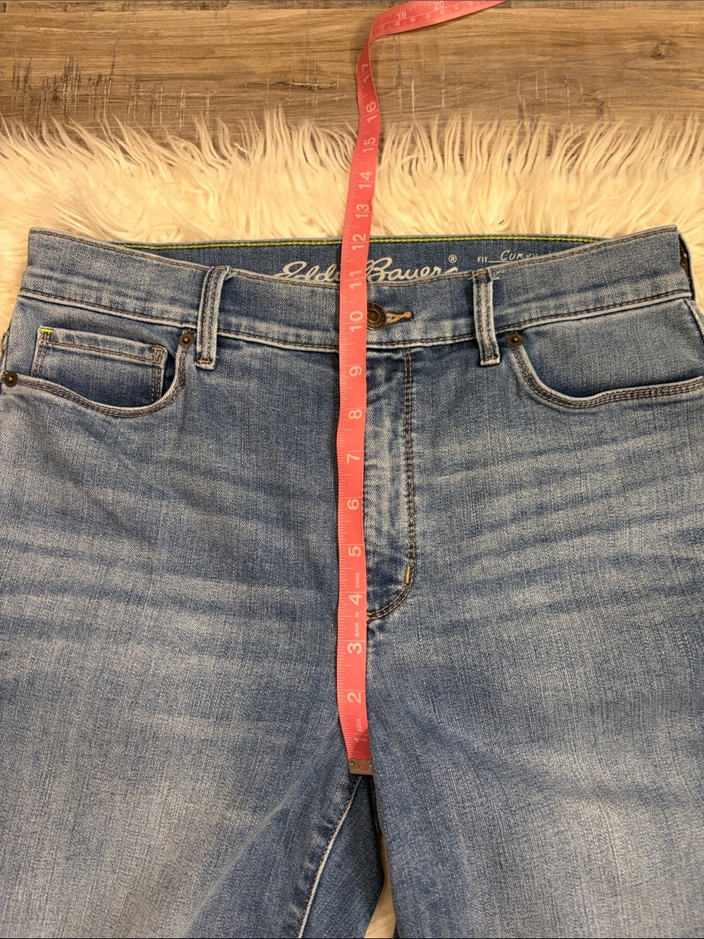 Eddie Bauer high rise curvy boot cut jeans stretch cotton blend denim 10 - Picture 6 of 9